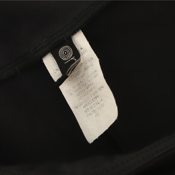 Onzie Mesh Inset Crop Legging S/M Black Mid-Rise Pull On Yoga Athletic EUC B73 - Picture 6 of 7